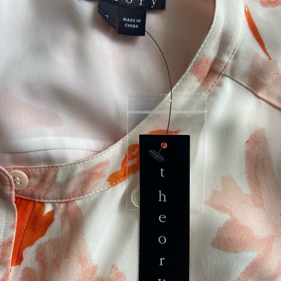 New Theory Silk Dress Floral Print Linigole Lily Pockets Belted Event Formal 8 - Picture 7 of 14